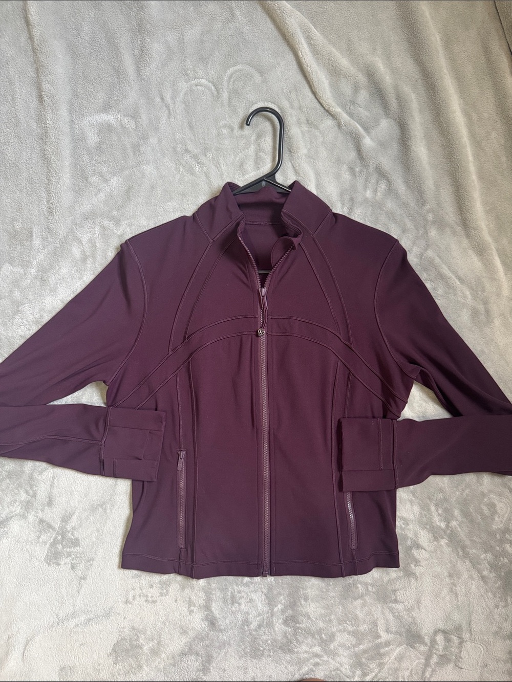 Lululemon Black Plum Define Cropped Jacket, size 12